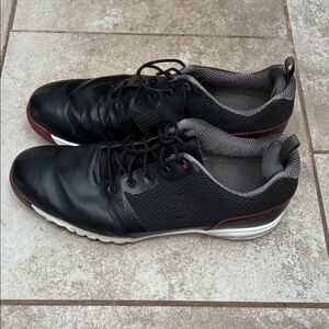 FootJoy Black and Red Low Profile Golf Sneakers